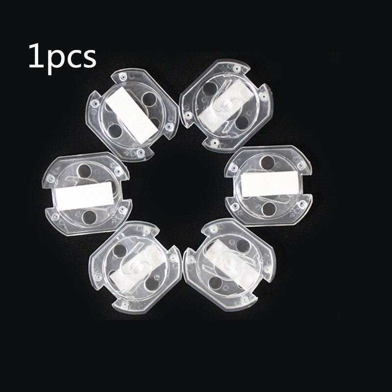 5pcs /10 pcs European Standard Power Socket Child Baby Safety Anti-electric Shock Socket Cover Kids Electrical Outlet Protector: 1pc transparent