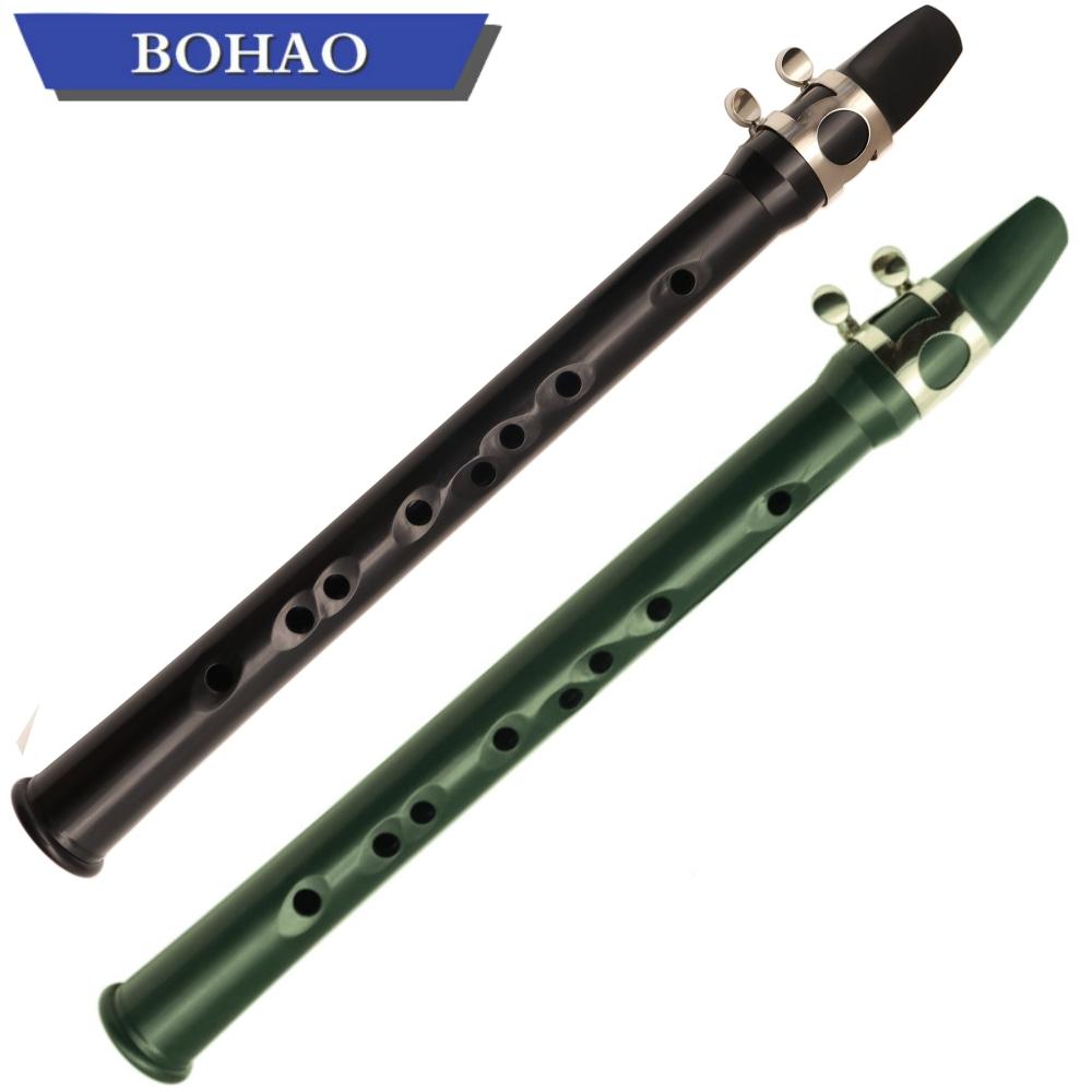 BOHAO Mini Taschen Saxophon - Eb Alt Saxophon - Goldlack ABS Korpus - Tragbares Blasinstrument