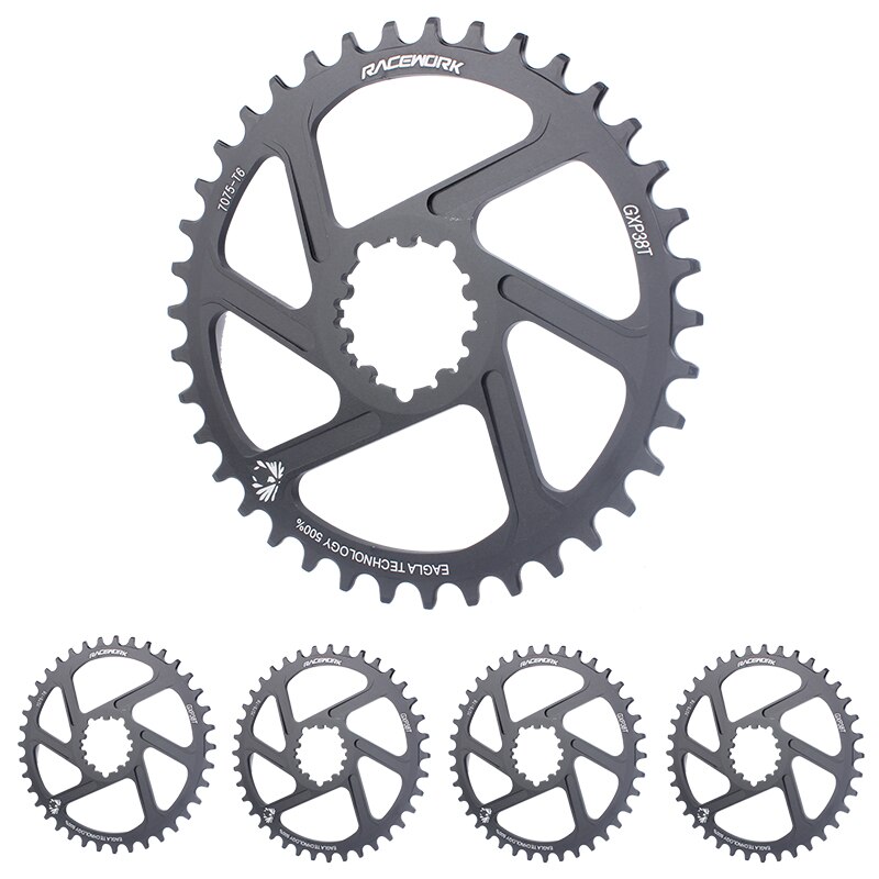 RACEWORK Crankset 170/175mm Mountain Bike Chainring 32/34/36/38T Narrow Wide MTB Bicycle Crank Set For SRAM GXP SHIMANO