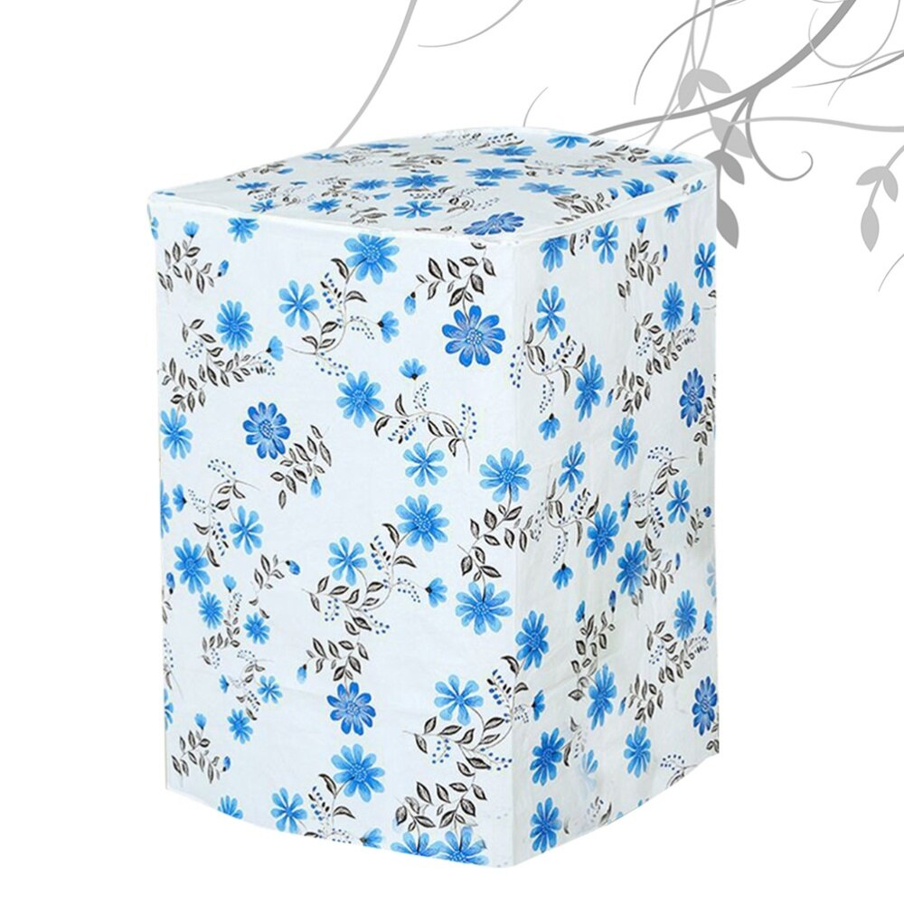 Waterdichte Wasmachine Deksel Bloem Patroon Stofdicht Covers (Blauwe Bloemen)