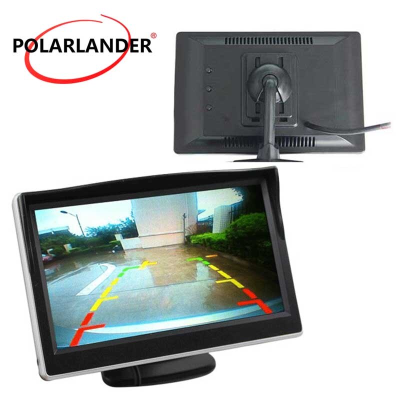 Super 5 Inch Auto Monitor Tft Lcd-scherm Hd Digitale Kleur Auto Monitor Ondersteunt Achteruitrijcamera Reverse Prioriteit Twee- manier Av In