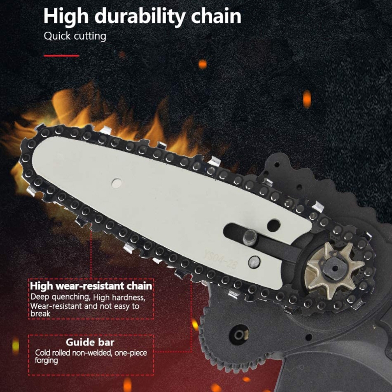 4 Inch Replacement Chain Electric Electric Saw Accessory Mini Steel Chainsaw Chain for Electric Pruning Saw Garden Logging