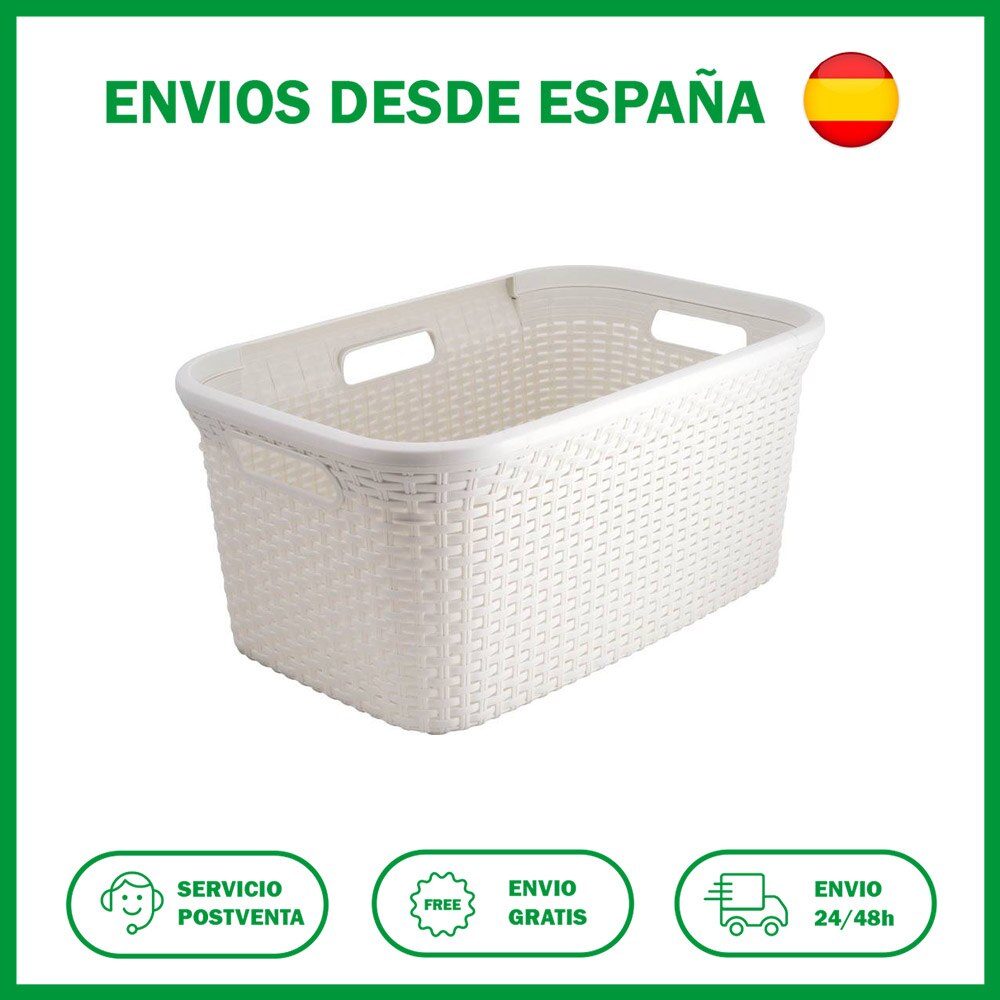 Cesta Curver Natural Style 45l Blanca