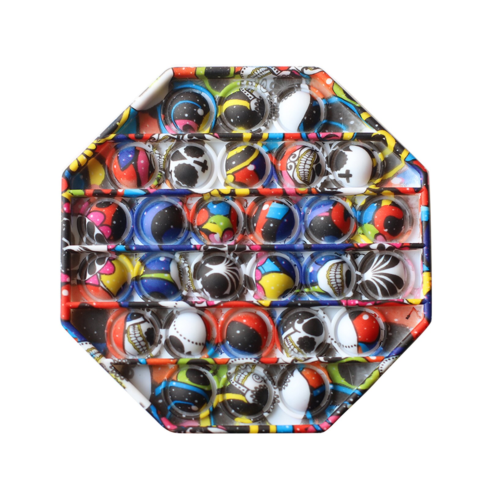 Push Pop Pop Bubble Sensory Fidget Toy Silicone Stress Reliever Toy stay focused and calm Safe Durable Washable Easy to Carry: Red