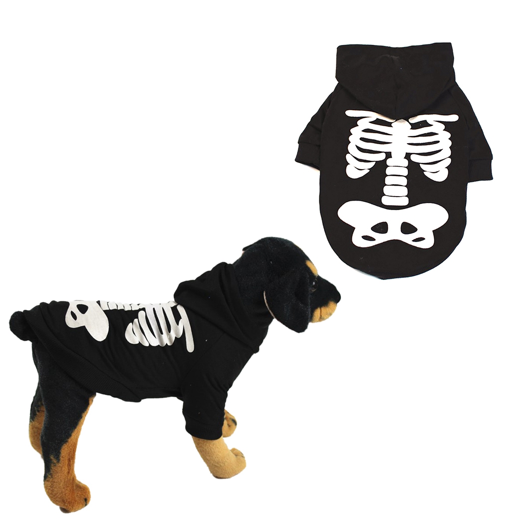 Hond Kostuums Hoodies Skelet Voor Kleine Middelgrote Hond Kerst Halloween Cosplay Dress Up Grappig Huisdieren Pet Accessoires: Xl