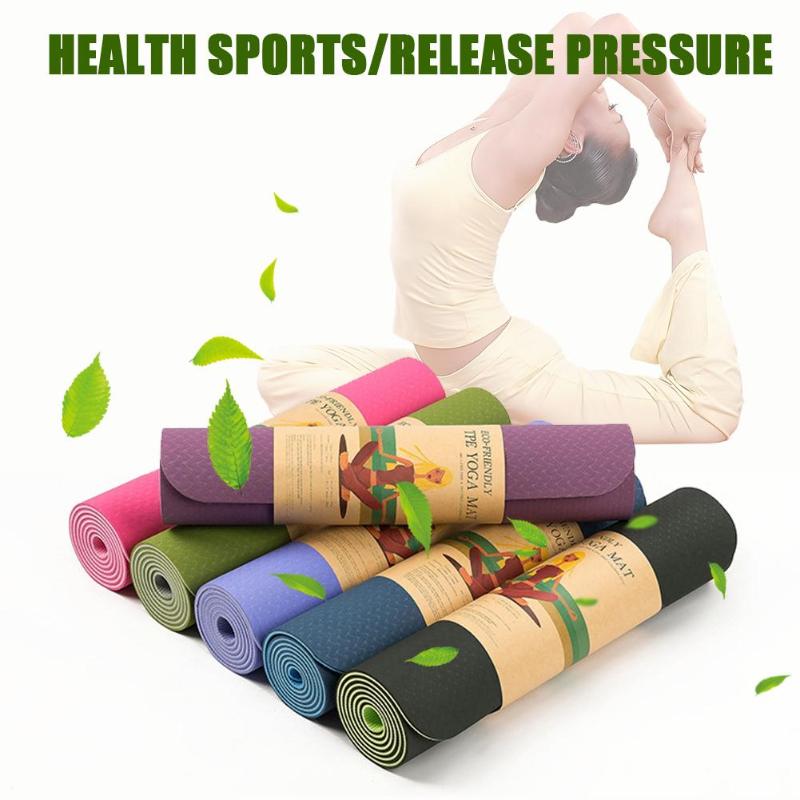 1830*600*6mm tpe luistamaton joogamatto mauton pilates-kuntosali liikuntatyynyt aloittelijalle rullattava kevyt joogamatto