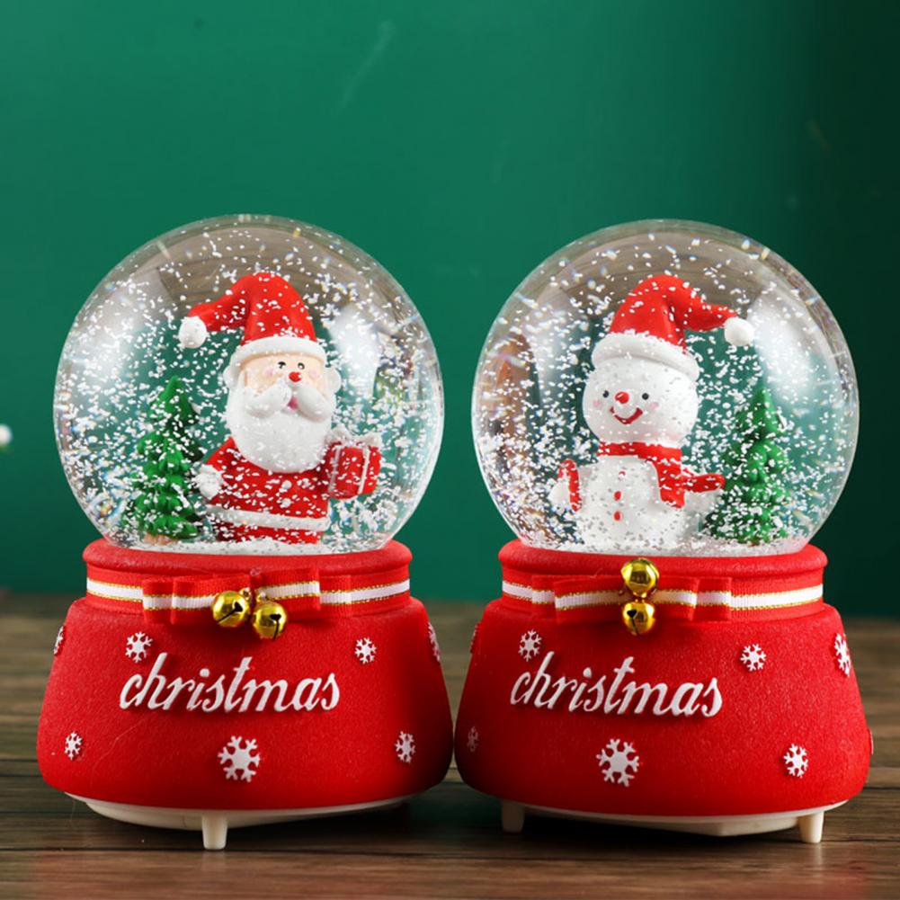 Desktop Decor Cute Christmas Glass Snow Globe Ornament Display Christmas Snow Globe Christmas