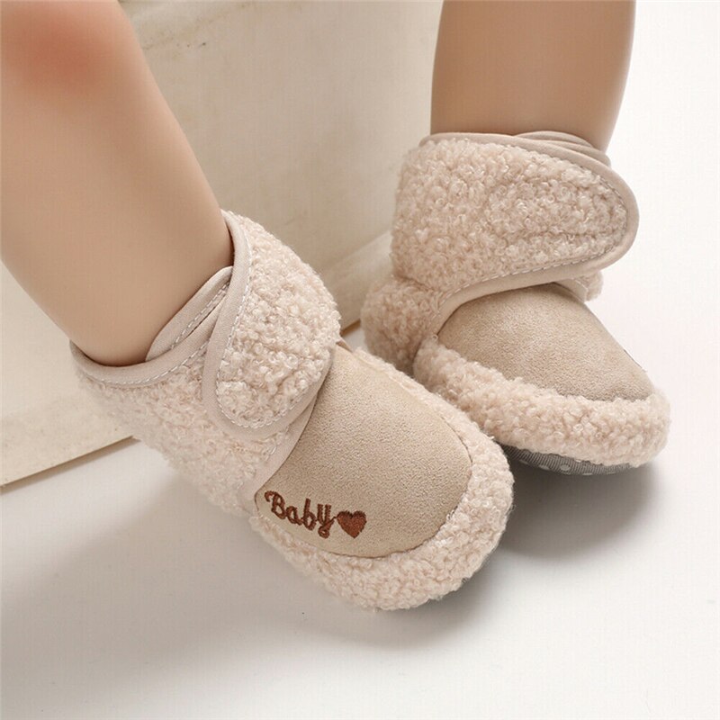 0-18M Toddler Baby Boys Girls Boots Winter Warm Soft Sole Plush Prewalker Snow Boots Children Kids Anti-Slip Crib Cotton Shoes