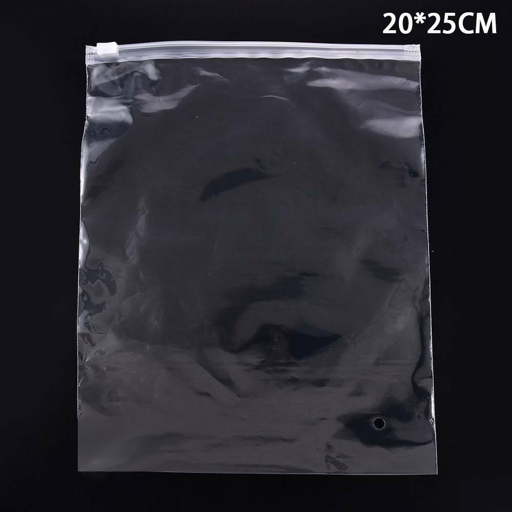 Suuret kirkkaat vetoketjulliset säilytyspussit raskaan käytön läpinäkyvä muovinen vetoketjupaketti pieni korupakkaus uudelleensuljettava paksu polypussi: 20 x 25cm
