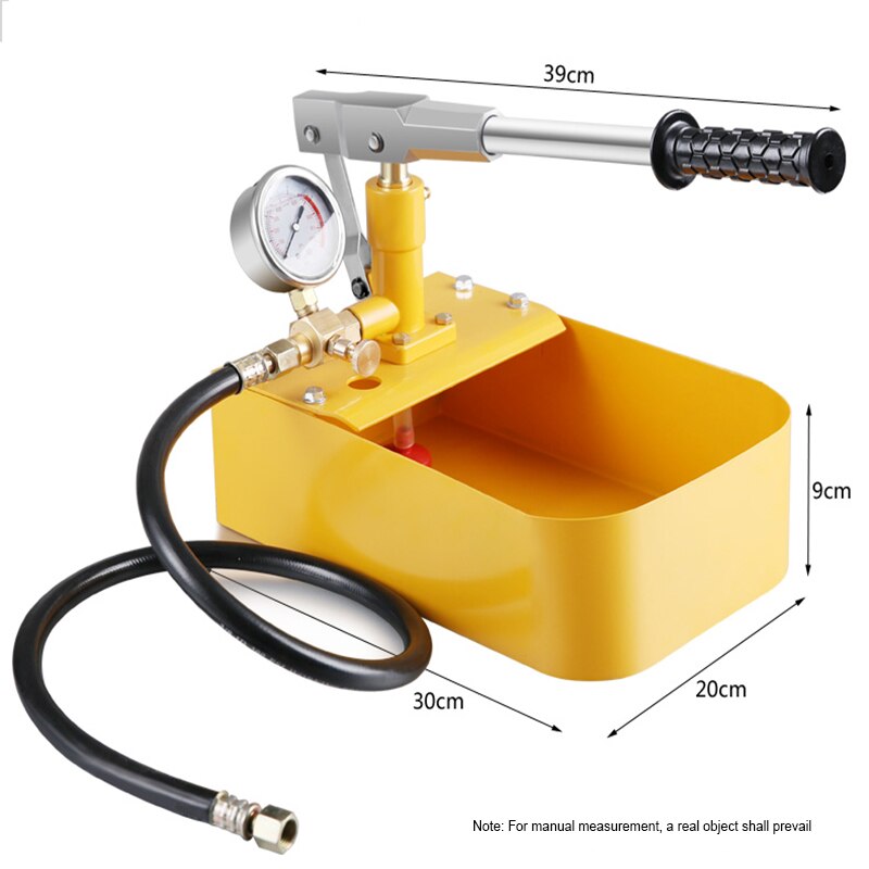 Manual Pressure Test Pump Press PPR Aluminum Water Pressure Tester Manual Hydraulic Test Pump