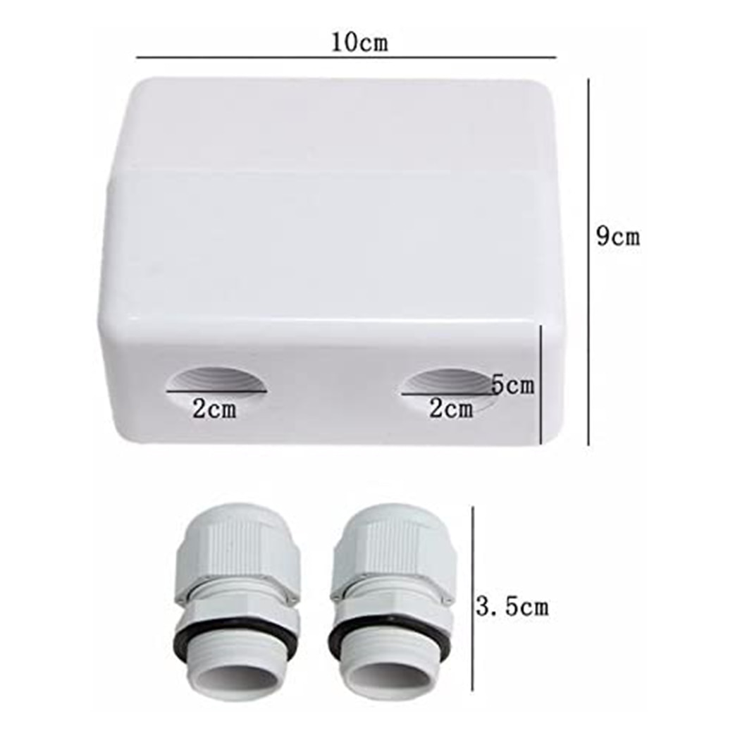 Roof Solar Waterproof Junction Box Panel Wire Double Cable Entry Gland Box Cable Connector For Motorhome Campervan Caravan Boat