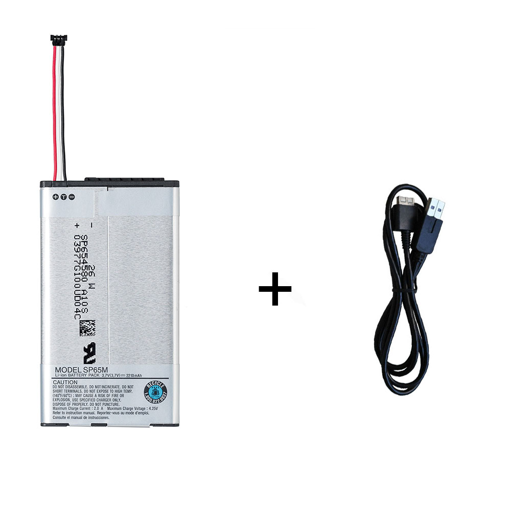 OSTENT 2210mAh SP65M akumulator do Sony PS Vita PSV 1000 Gamepad wymienny akumulator z ładowarką USB kabel do ładowania: Default Title