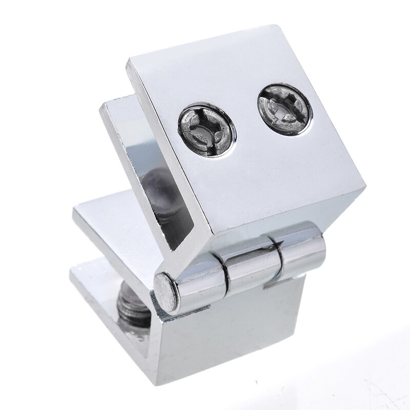 2.5mm Cabinet Door Hinge Glass Clips Clamp Single Double Action 180 Degree Glass Door Hinge for Furniture Hardware Showcase