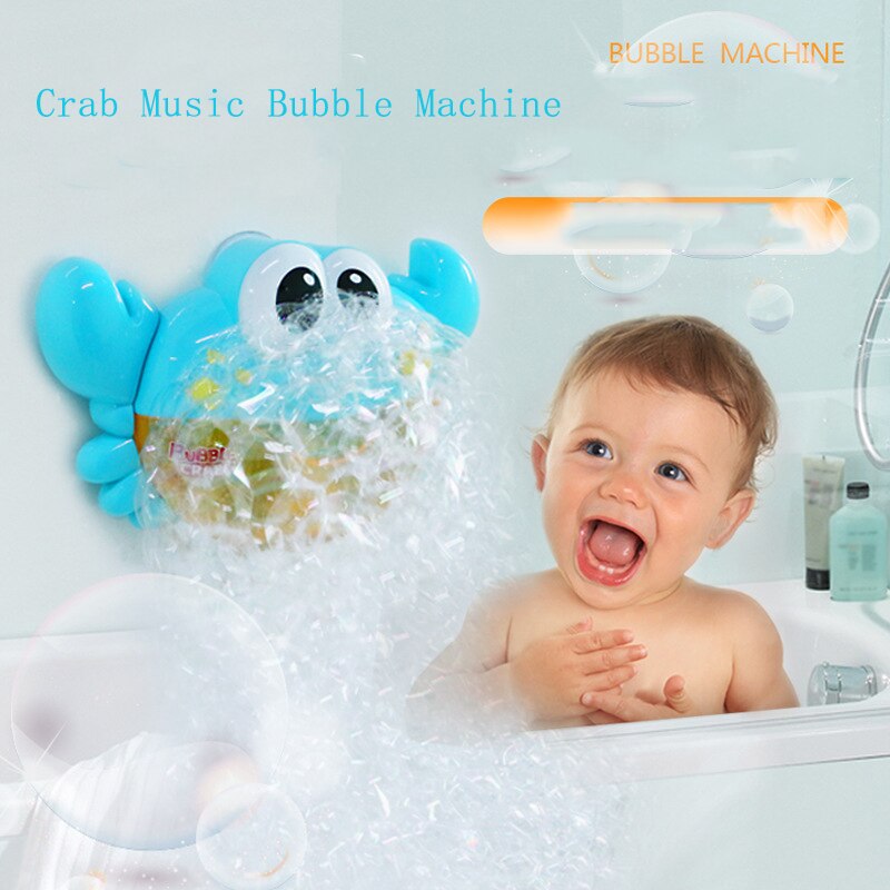 Bubble Machine Krabben Kikker Muziek Kids Bad Toy Bad Zeep Automatische Bubble Maker Baby Badkamer Speelgoed Voor Kinderen