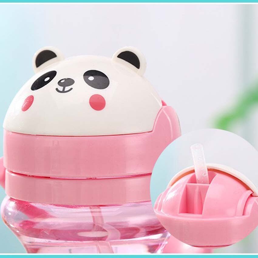 Cartoon dier baby waterfles kinderfles met rietje kinderdrinkfles rietje fles met handvat beker lekvrij