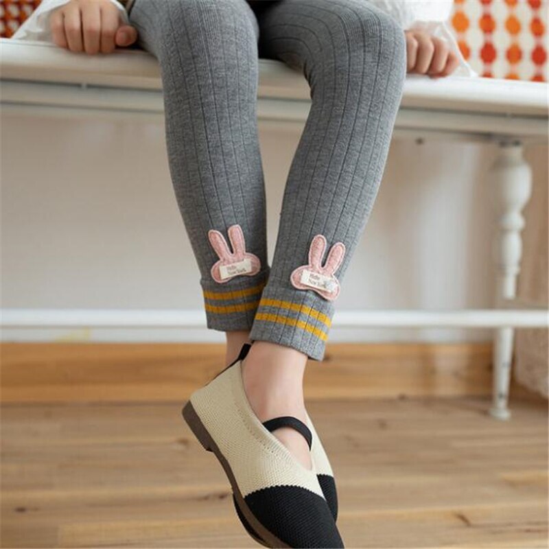 Lente Herfst Meisjes Leggings Cartoon Herfst Mode Meisje Gekamd Katoen Leggings Kids Kinderen Gebreide Broek