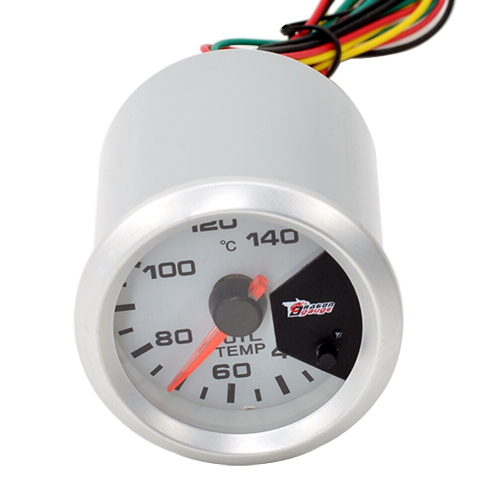 Dragon 52mm Stepper Motor Auto Car Oil Temp Meter 40-140 Celsius Temperature Gauge 7 Colors Backlight