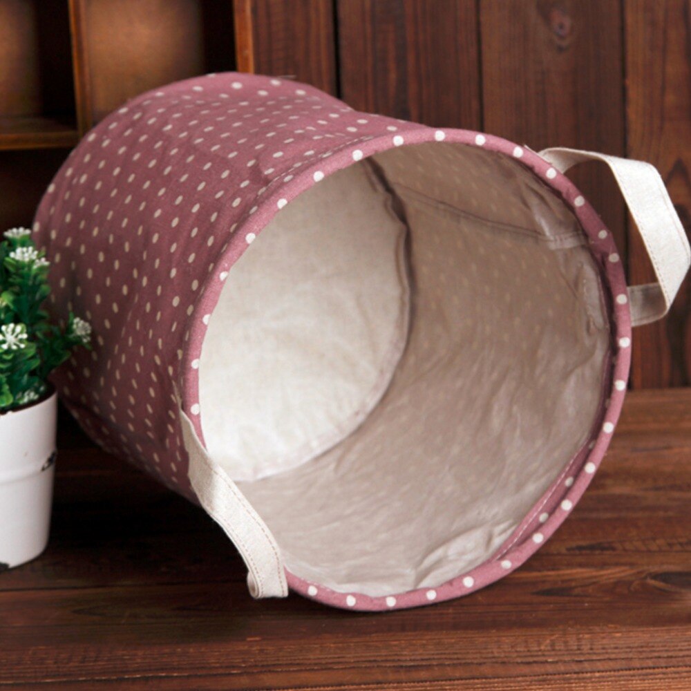 Cesto para ropa sucia, bolsa de lino, cesto para la ropa para lavar cuna para el hogar, bolsas de uso para el hogar, almacenamiento de juguetes plegable 23x26cm