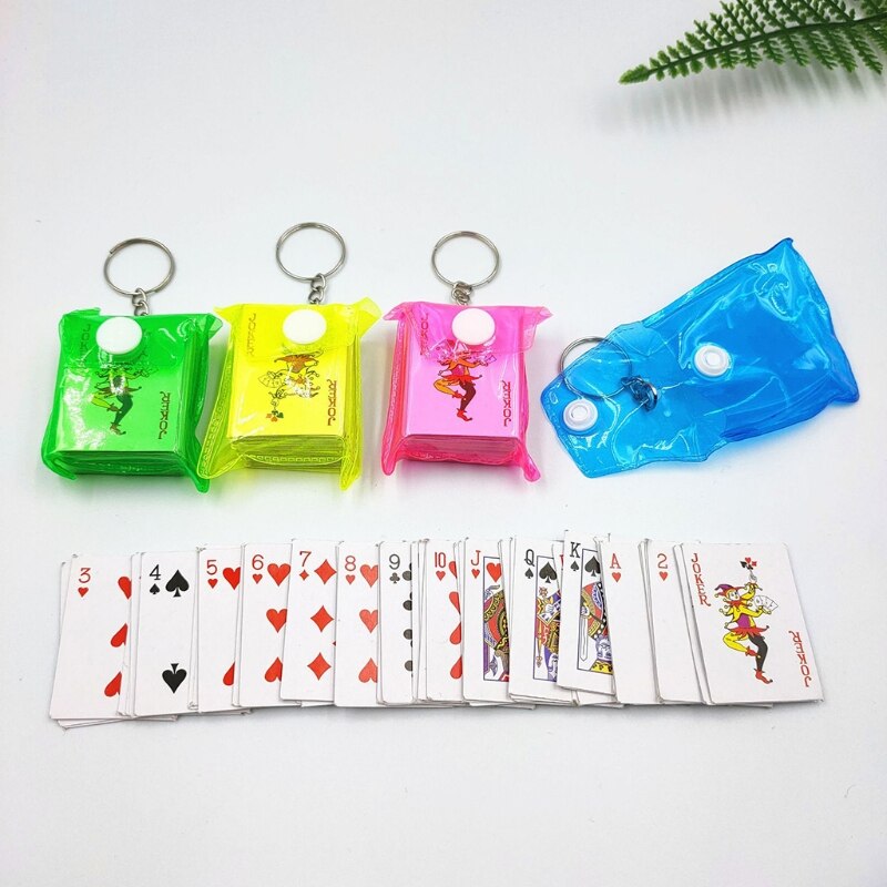 Llavero portátil de cartas de póker, tablero pequeño, 4x3cm, 1 unidad