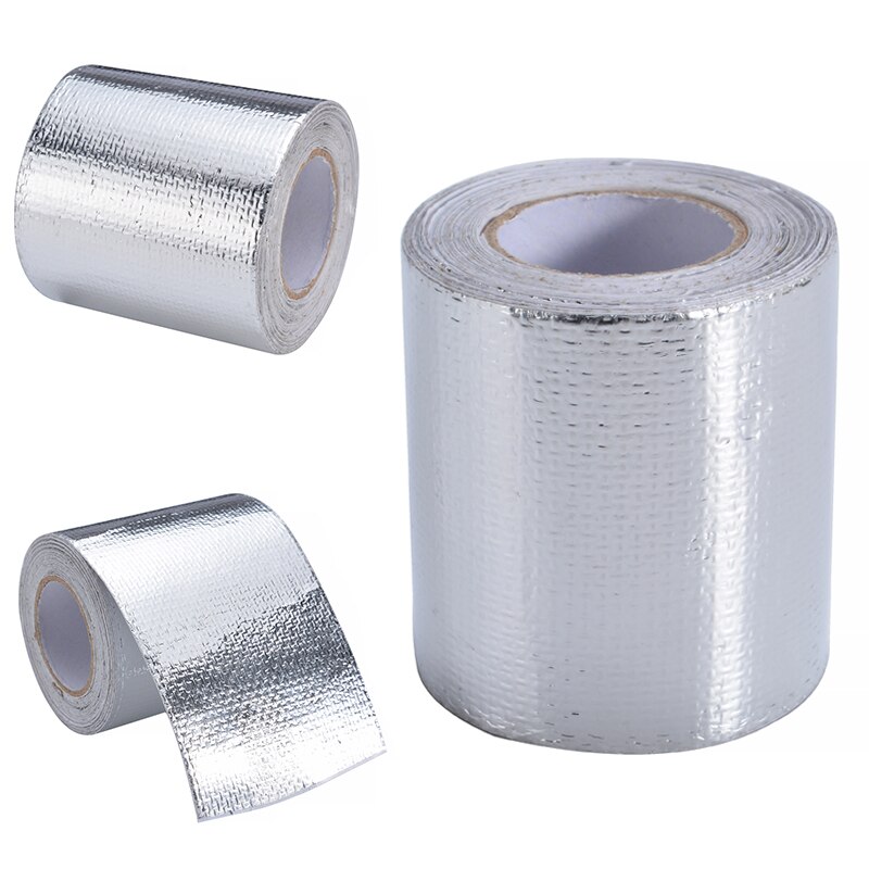 5M Car Thickened Heat Insulation Heat Shield Reflective Aluminum Foil Tape Engine Pipe Cover Auto Temperature Isolated Sticker