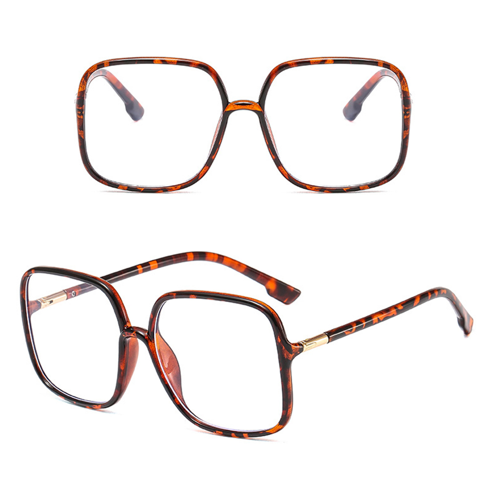 Gafas de Metal de gran tamaño para hombre y mujer, lentes con bloqueo de luz azul, cuadradas, Estilo Vintage, 1 unidad