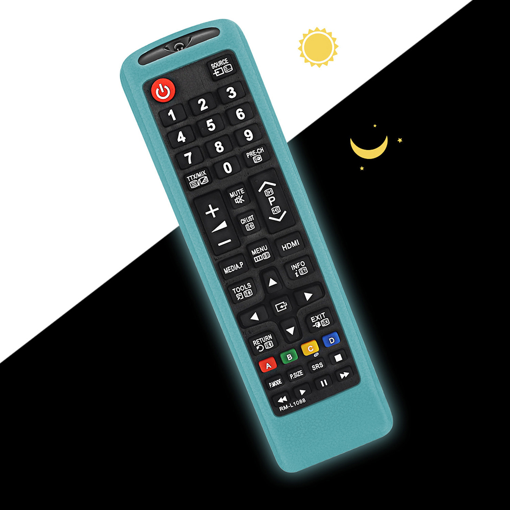 Silicone Protective Cover for Samsung Remote Control AA59-00816A 00611A 752A BN59-01199F Protective sleeve: SKY BLUE