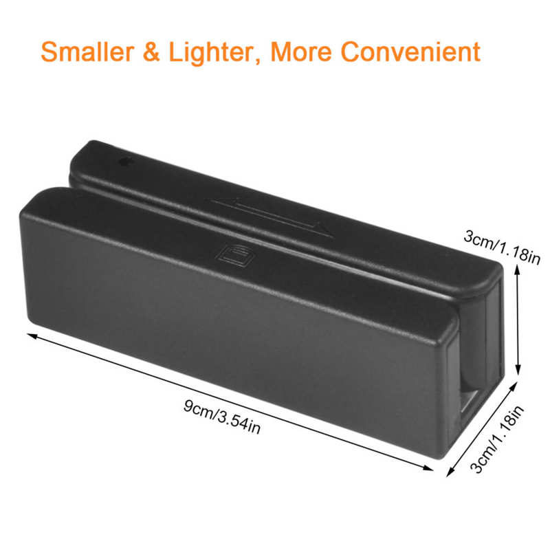 MSR580 USB Magnetic Strip Card Reader 3 Tracks Mini Mag Hi-Co Swiper