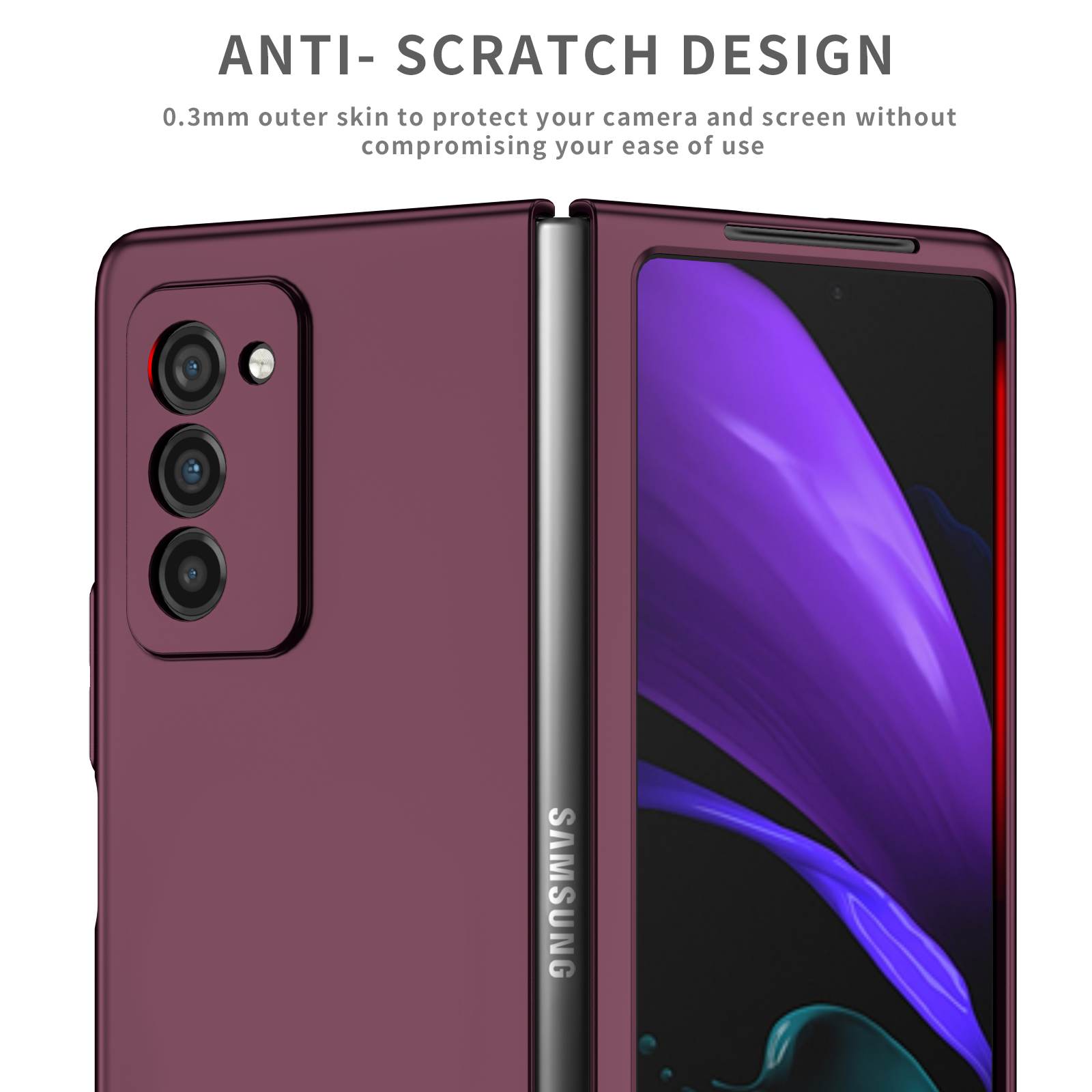 Custodia protettiva sottile sottile antigoccia per Samsung Galaxy Z Fold 2 3 Fold3 Fold2 5G telefono antiscivolo Coque Fundas