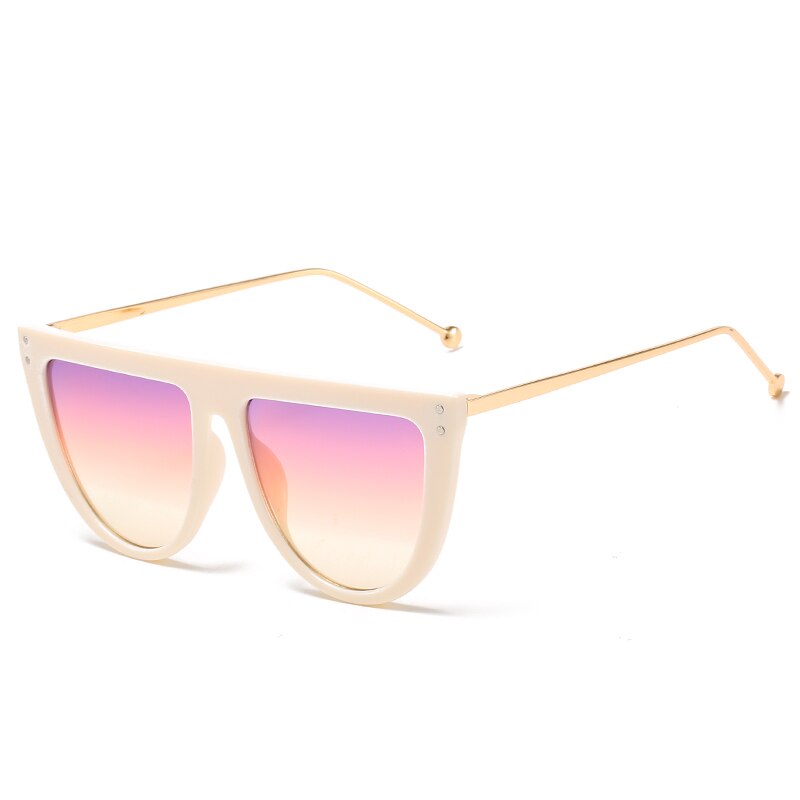 Eendelige wandelzonnebril heren merk oversized zonnebril voor dames zonnebril metaal  uv400 spiegels: 11-wm2082-c6
