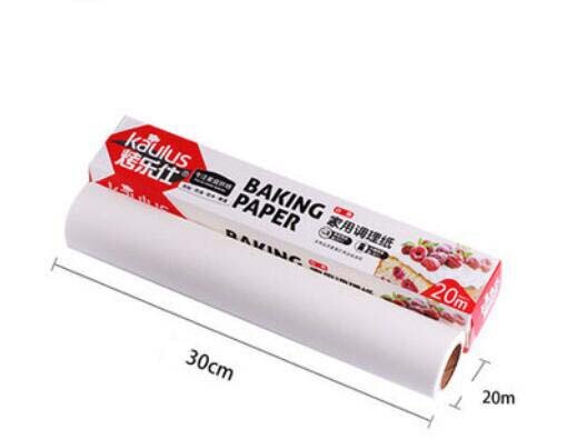 Baking Silicone Oil Non-stick Steamer Pot Pad Parchment Paper Rectangle Cake Pan Liners Baking Paper Cake Pans: white 20m