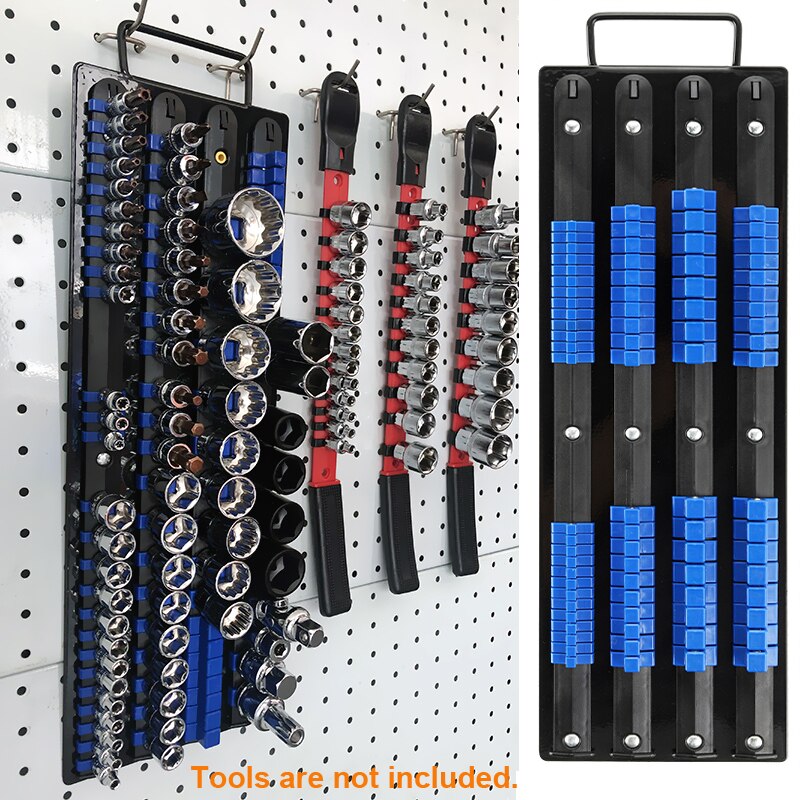 Steckschlüssel Lagerung Gestell eisen Schiene Gestell Halfter Stock Werkzeug Organizer Schiebe 1/4 &quot;3/8&quot; 1/2 &quot;Industrielle Abschluss werkzeug Halfter