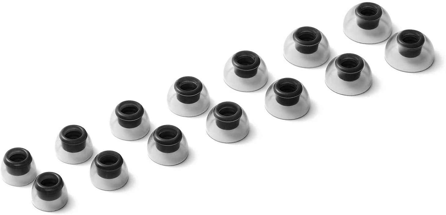 AZLA SednaEarfit kryształowe końcówki douszne do słuchawek TWS kompatybilne z Galaxy Buds 2, pąki, pąki + wkładki douszne antypoślizgowe zatyczki do uszu