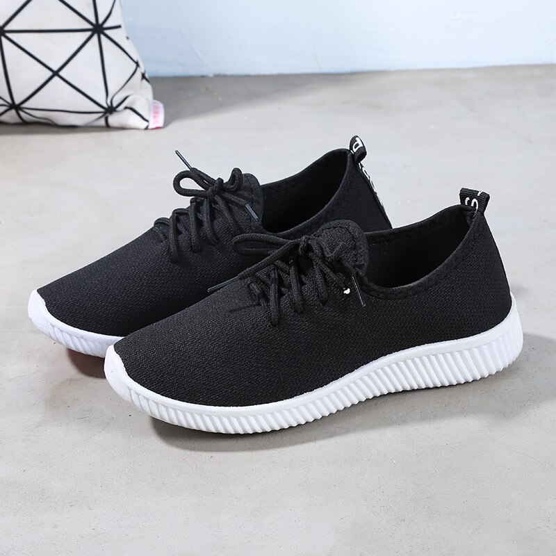 Tanie Tenis Feminino kobiety sportowe buty jesień 2019 kobiet buty do tenisa damskie komfort sznurowane trenerzy calzado deportivo mujer: Black / 9