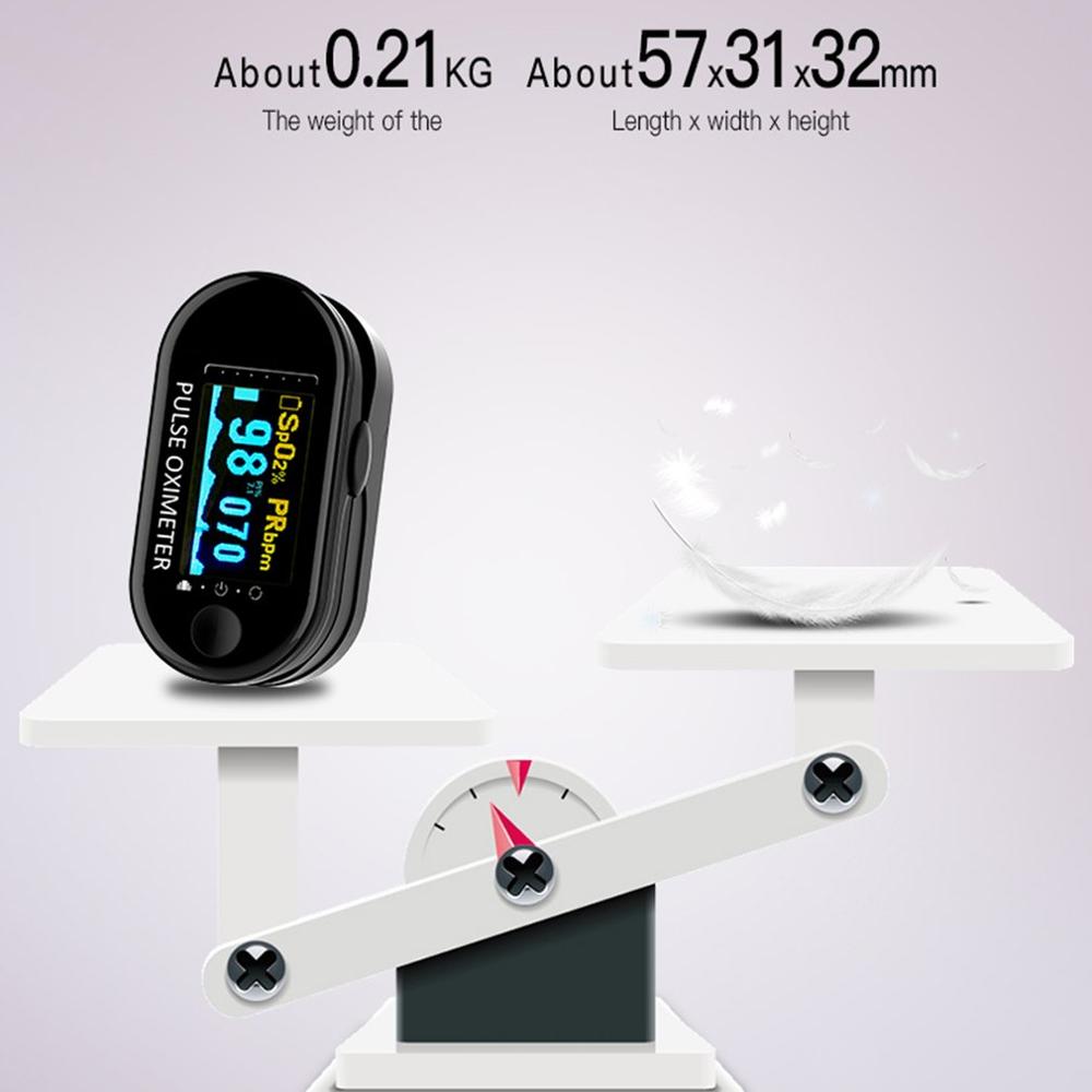 Fingertip Oximeter Finger Clip Oximeter Finger Pulse Monitor Oxygen Saturation Monitor Heart Rate Meter Without Battery