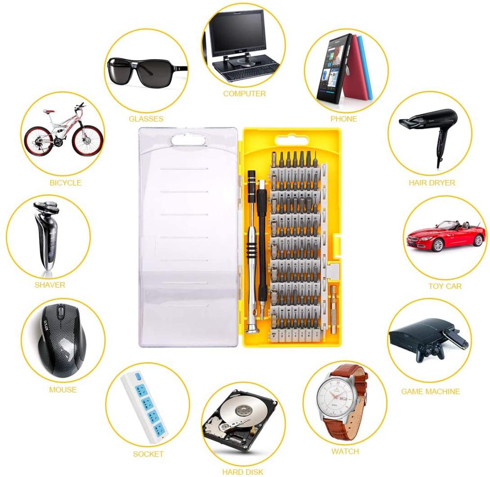 Ockared S2 Steel 71 en 1 jeu de tournevis de précision pour l'électronique téléphone portable PC tablette dispositif de réparation outils à main