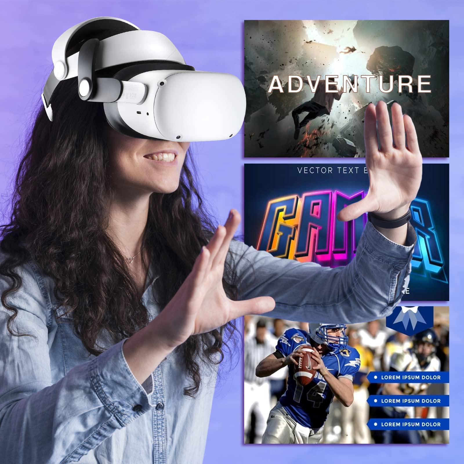 Voor Oculus Quest 2 Halo Band Hoofd Verstelbare Verhogen Ondersteunende Verbeteren Comfort Elite Band Voor Oculus Quest 2 Accessoires