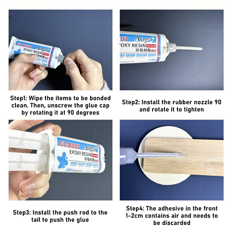 50ml Klej AB z żywicy epoksydowej Wodoodporny, przezroczysty, natychmiastowy, szybkoschnący klej Mocny płynny klej robić drewna, tworzyw sztucznych i metalu