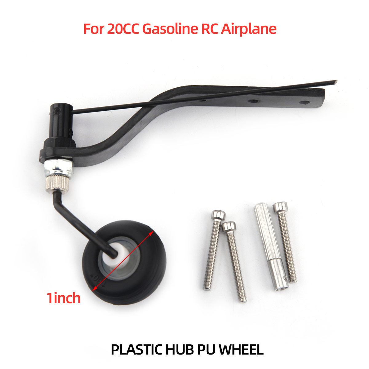 Juego de ruedas de tren de aterrizaje trasero de fibra de carbono, modelo de motor de gasolina, avión RC, 30E/50E/20CC/30CC/50CC/100CC, 1 ud.: Azul