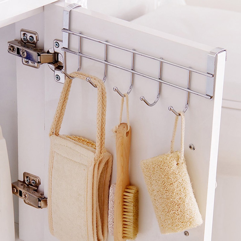 Colgador multiusos para ropa de cocina, 1 Uds., con gancho para la puerta, soporte organizador para el baño y el hogar