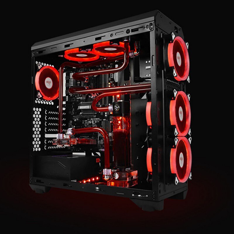 Computer 120mm LED Fan 120 MM Fan Ring Guide Light Blue Red Green