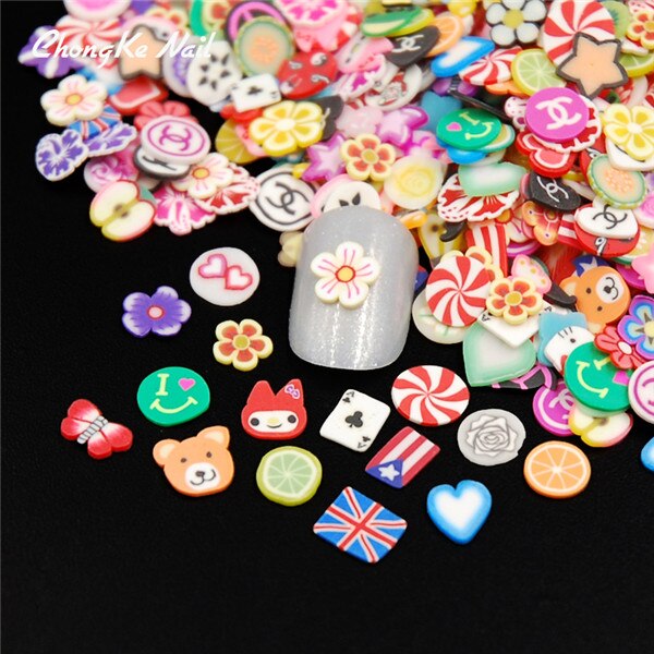 Diy 2000Pcs 3D Nail Art Decoraties Kerst Slices Polymer Clay Tiny Nail Art Rhinestones Acryl Decoratie Manicure: 008