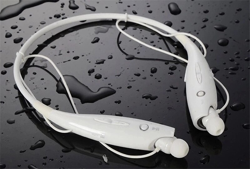 Neckband Stereo HBS730 Sports Bluetooth Earbuds Wireless Earphone Handsfree Headphone HD Call Waterproof With Mic For LG Samsung: white
