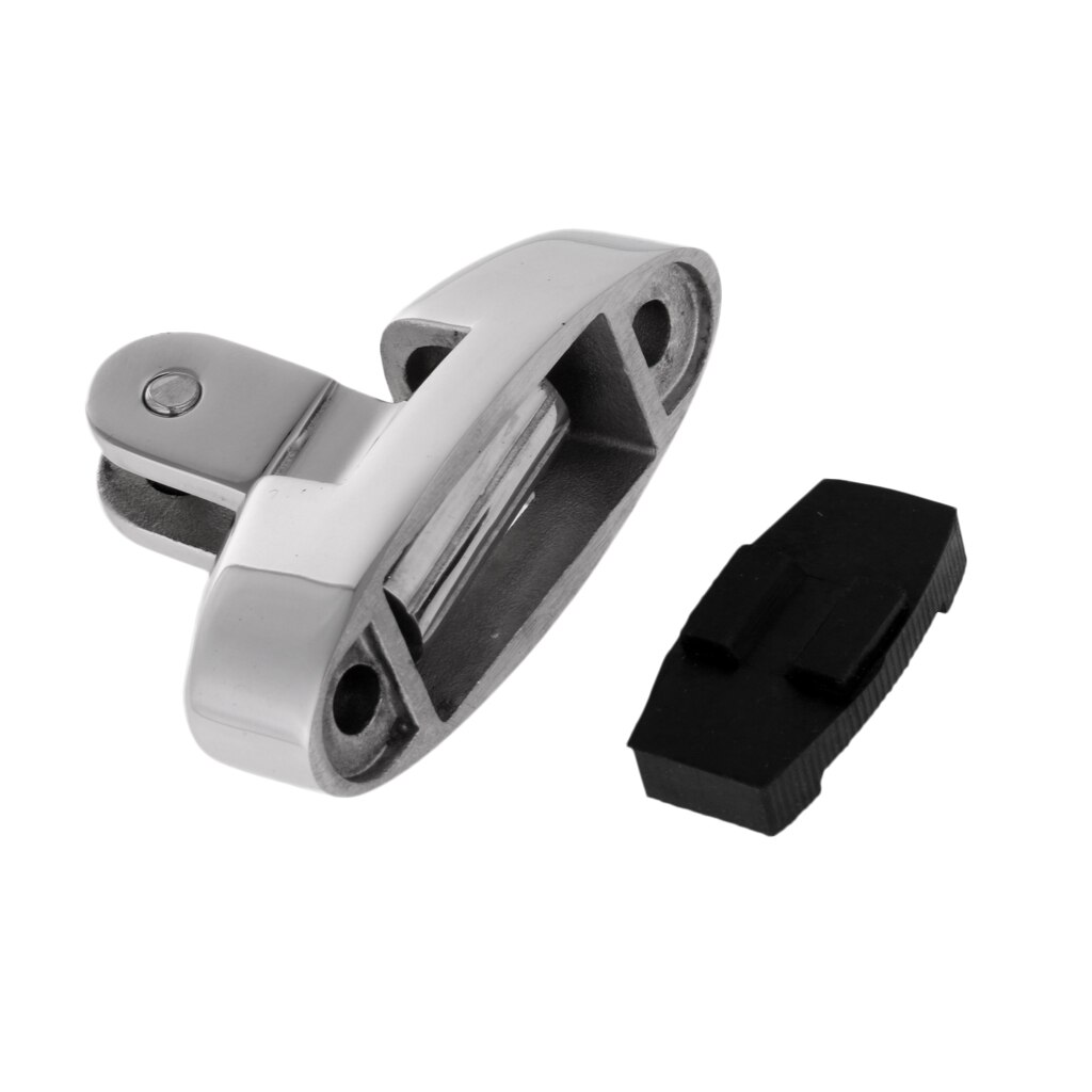 Kayak Canoe Boat 1 Pair Stainless Steel Swivel Deck Hinge with Rubber Pad Bimini Top Fitting for Fishing Boat Canoe Accessories