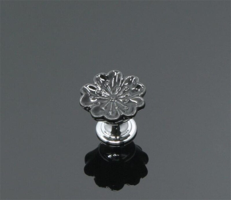10 stks 32mm Kleurrijke Keramische Bloem Kast Knoppen Deur Handgrepen Kast Lade Kast Meubels Handvat Knoppen