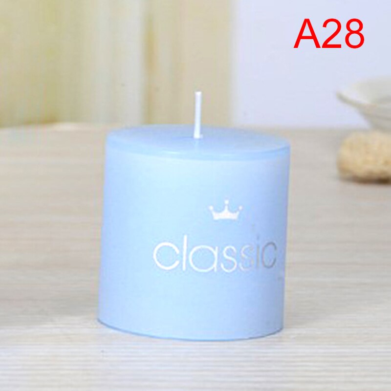 1 Pcs Wedding Column Wax Scented Candles Craft Candle: Blue