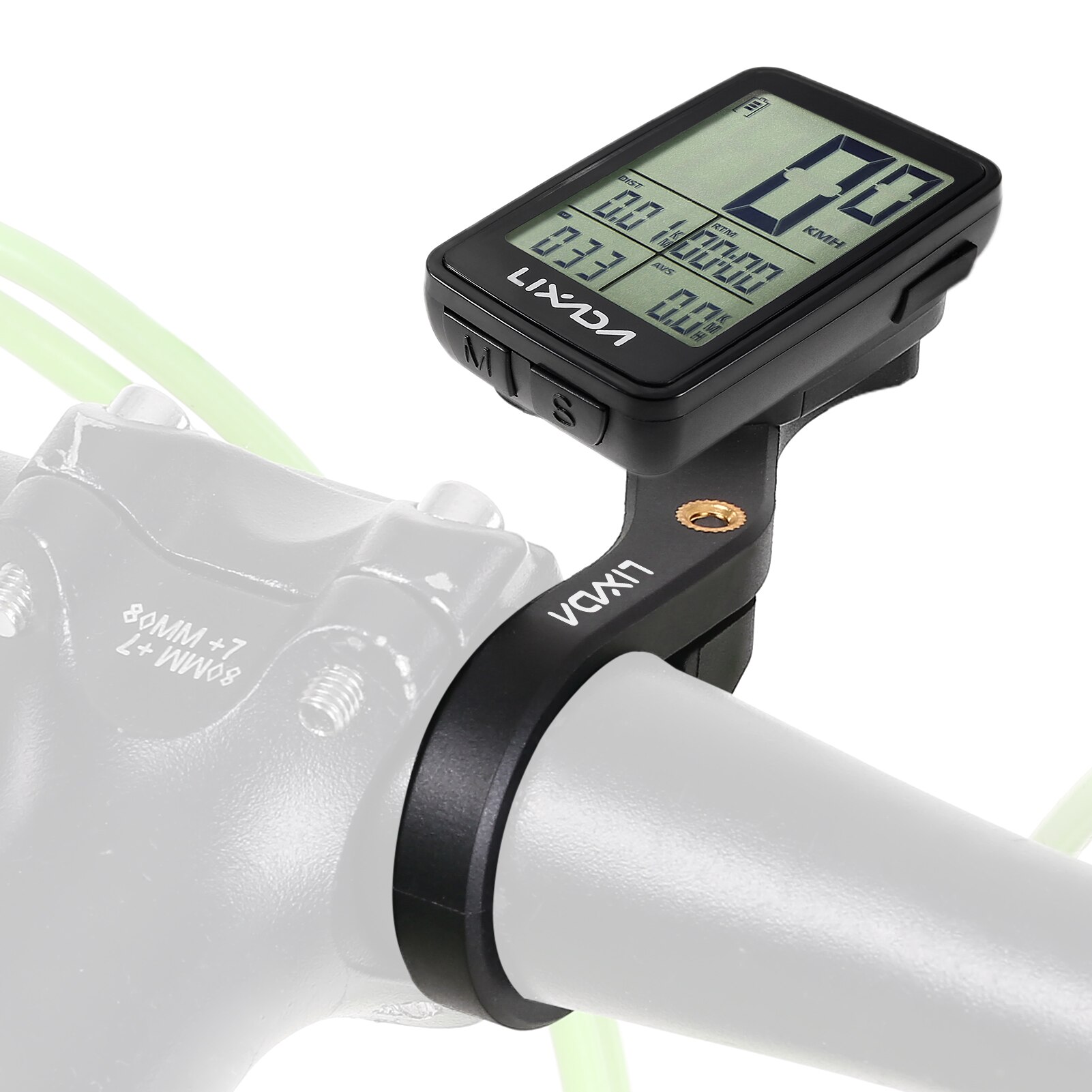Lixada Snelheidsmeter Odometerlcd Digitale Display Oplaadbare Draadloze Bike Cycling Computer Waterdicht Riding Fiets Accessoires: Set 2