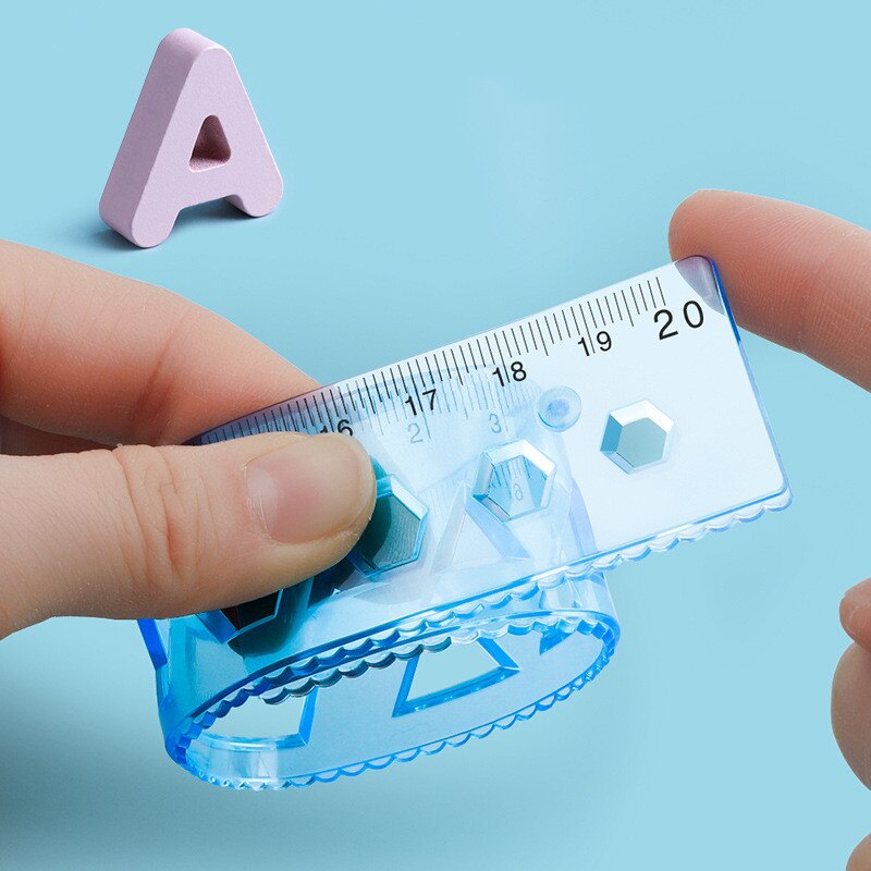 4pcs Combination Ruler Set Multifunctional Soft rubber Ruler student stationery set Children plastic ruler drawing tool