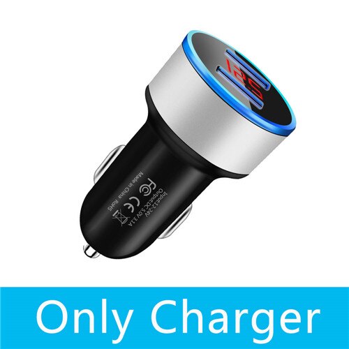 BSLIUFANG podwójna ładowarka USB szybkie ładowanie 3.0 dla adaptera telefonu dla Huawei Mate 30 Tablet telefon komórkowy ładowarka samochodowa szybka ładowarka: Silver charger only