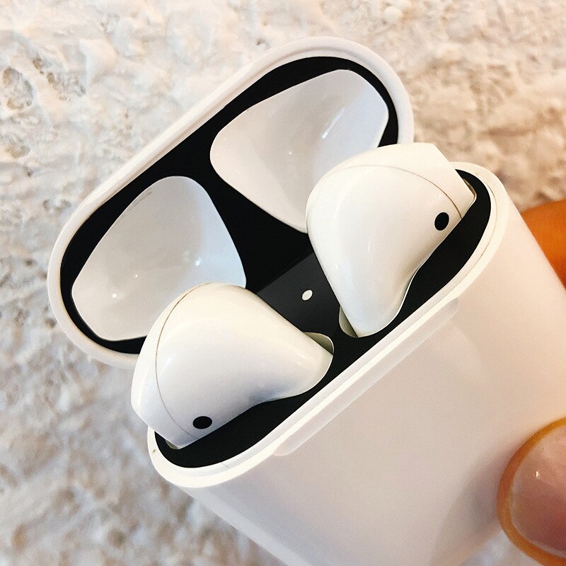 For Airpods Dust-proof Sticker Pure Color/Pattern Dust Guard Protective Film: 1