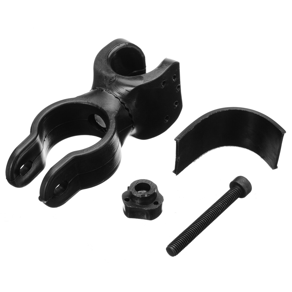 Black Metal Detector Detecting Pin Pointer Flashlight Holder Mount Clip Clamp Bike Flashlight Holder